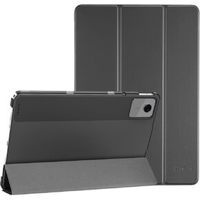 حافظة ProCase الذكية لجهاز Lenovo Tab M11 مقاس 11 بوصة 2024 TB330FU، حافظة خفيفة الوزن بحامل ثلاثي الطي وغطاء صلب واقٍ للكمبيوتر اللوحي، حافظة خلفية شفافة تدعم الاستيقاظ/النوم التلقائي - أسود