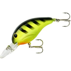 BANDIT LURES Crankbait Series 100 200 & 300 Bass Fishing Lures, Chartreuse Black Stripes, Series 200 (Dives to 8') (BDT206)