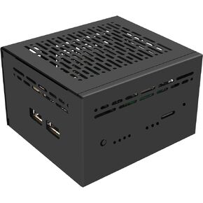 Geekworm X1202-C1 Metal Case for Raspberry Pi 5 & X1202 UPS & Active Cooler & X1000/X1001/X1003/X1004/M901 PCIe Top