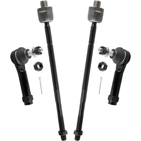 BOXI (Set of 4) Front Inner Outer Tie Rods Fit for Chevrolet Venture 1997-2005 | for Oldsmobile Silhouette 1997-2004 | for Pontiac Montana 1999-2005 | for Pontiac Trans Sport 1997-1999 | EV260 ES3453