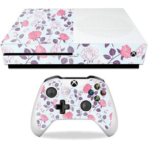 MightySkins Glossy Glitter Skin for Microsoft Xbox One S - Vintage Floral | Protective, Durable High-Gloss Glitter Finish | Easy to Apply, Remove, and Change Styles | Made in The USA
