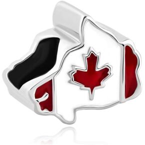 Patriotic Proud To Be American Flag Country Of USA UK CA DE FR Map Charm For Bracelets