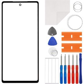 Front Glass Lens Digitizer Replacement incl Connector Compatible with Google Pixel 6A 6.1 inch with Tools