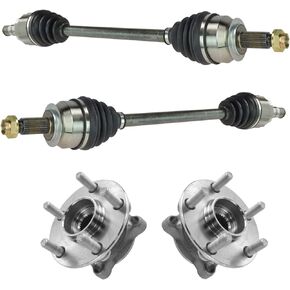 TRQ Front CV Axle Shafts & Wheel Hub Bearing Assemblies 4 Piece Kit Set for 2008-2011 Subaru Impreza / 2005-2009 Subaru Legacy / 2005-2009 Subaru Outback New