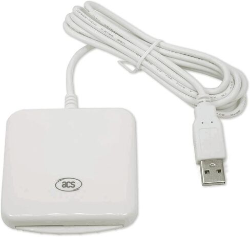 CAC Contact Smart Chip Card Reader Writer Support ISO7816 A B C Memory Cards, USB 2.0 Portable Smart Card Reader + 2PCS SLE4442 Cards, Compatible with Mac OS, Win, Linux, Vista, Android™ in Saudi Arabia