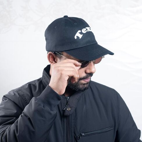 Men Women Fashion Baseball Cap, 100% Cotton Twill, Black, Unisex-Adults in Kuwait