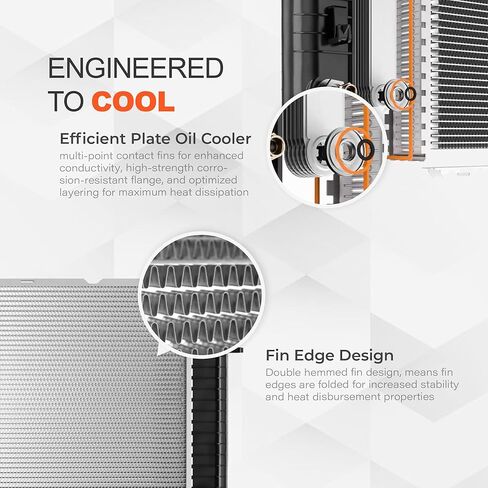 الرادياتير بعرض 34 بوصة | متوافق مع شيفروليه سيلفرادو سوبربان تاهو كاديلاك إسكاليد 4.8 لتر 5.3 لتر 6.0 لتر 6.2 لتر V8 | KLI2370 متوافق مع GM3010274 15841573 25811504 52486596 52487603 2370 in Kuwait