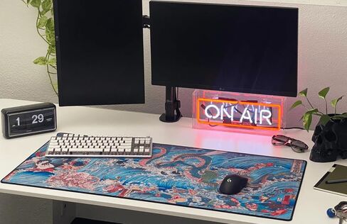 The Mousepad Company Original Artist Series Large Size Gaming Mousepad Full Desk (Large (36"x17") (drgnkng-org-drgl-lrg, Large (36" x 17") DuraGlyde) in Saudi Arabia