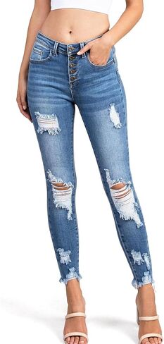 wax jean Women's High-Rise Push-Up Repreve Denim Skinny Jeans in Saudi Arabia