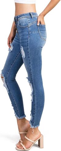 wax jean Women's High-Rise Push-Up Repreve Denim Skinny Jeans in Saudi Arabia