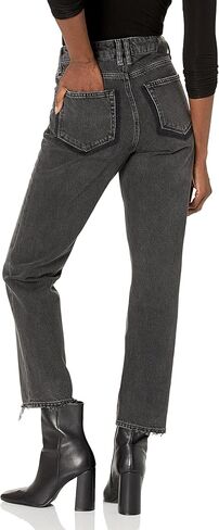 PAIGE Women's High Noella W/Drop Shadow Boyfriend Fit Mid Rise in Faded Shaodw Distressed W/Torn Up Hem in Saudi Arabia