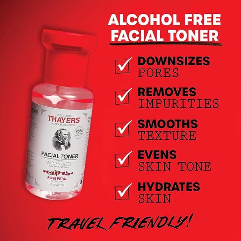 THAYERS Alcohol-Free Witch Hazel Facial Toner with Aloe Vera, Cucumber, Trial Size, 3 Ounce in Kuwait