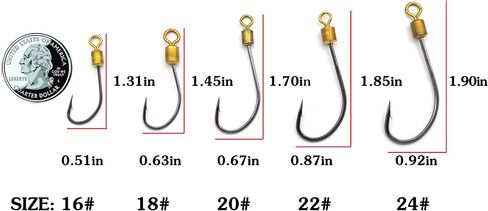Fishing Hook with Leader,5 Hooks Fishing Rig-7 Strands Nylon Coated Fishing Leader with Swivle,Snap,Hooks in Saudi Arabia