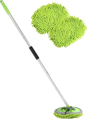 Car Wash Kit,Car Wash Brush with Long Handle,Car Wash Brush Car Cleaning Brush,Car Accessories Car Washing Mop Kit with 2 Replacement Head,Automotive Use Car Wash Kit Tools for Car RV Truck in Saudi Arabia