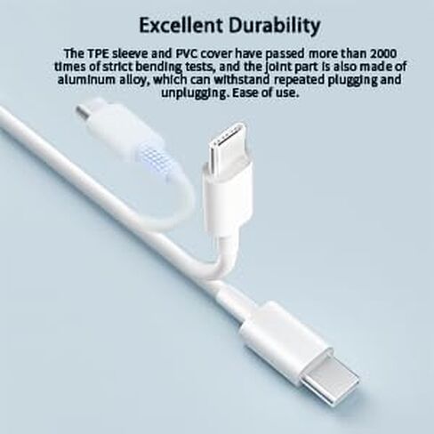كابل USB C إلى الإضاءة، 5 حزم [3/3/3/6/6FT]، [معتمد من MFi] شاحن هاتف i شحن سريع، كابل من النوع C إلى الإضاءة لهاتف iPhone 14/13/12/11/X/XS/8 ، آيباد، إيربودز in Saudi Arabia