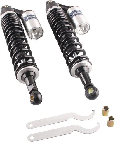 Mallofusa Motorcycle Pair Rear 400mm Shock Absorbers For Yamaha Suzuki ATV Scooters Street Bike Gold Black in Saudi Arabia