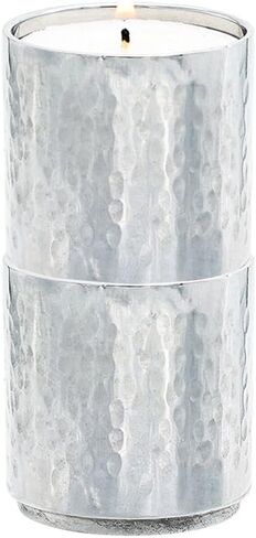 مجموعة حامل شموع Tealight وحدات من Yair Emanuel قابلة للتكديس | حاملات شموع لشموع السبت الفن اليهودي الحديث (زوج، مطروق CSA-S2-1) in Kuwait