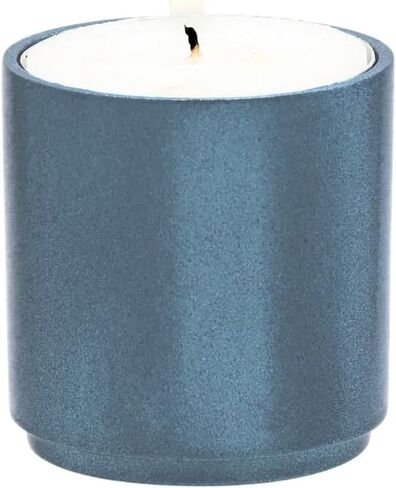 مجموعة حامل شموع Tealight وحدات من Yair Emanuel قابلة للتكديس | حاملات شموع لشموع السبت الفن اليهودي الحديث (زوج، مطروق CSA-S2-1) in Kuwait