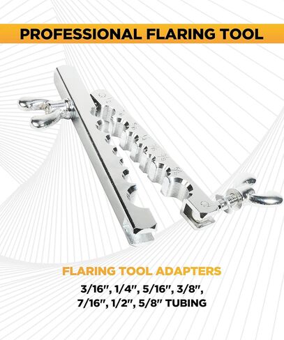 أداة حرق VARGTR، أداة حرق HVAC، مجموعة أدوات حرق ملحقات السيارة أنابيب الأنابيب 7 قوالب من مجموعة 3/16-5/8 بوصة، أداة مضيئة نحاسية، أداة حرق خط الفرامل للنحاس والبلاستيك وأنابيب الألومنيوم، وأنبوب معدني in Kuwait