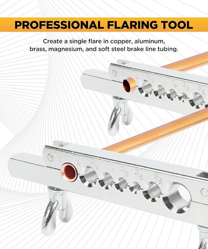 أداة حرق VARGTR، أداة حرق HVAC، مجموعة أدوات حرق ملحقات السيارة أنابيب الأنابيب 7 قوالب من مجموعة 3/16-5/8 بوصة، أداة مضيئة نحاسية، أداة حرق خط الفرامل للنحاس والبلاستيك وأنابيب الألومنيوم، وأنبوب معدني in Kuwait