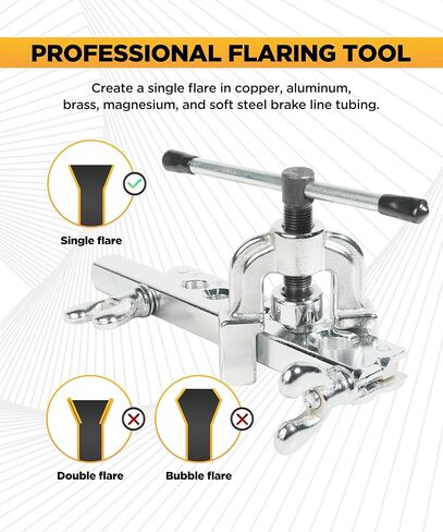 أداة حرق VARGTR، أداة حرق HVAC، مجموعة أدوات حرق ملحقات السيارة أنابيب الأنابيب 7 قوالب من مجموعة 3/16-5/8 بوصة، أداة مضيئة نحاسية، أداة حرق خط الفرامل للنحاس والبلاستيك وأنابيب الألومنيوم، وأنبوب معدني in Kuwait