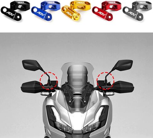 For Honda ADV350 ADV150 Any Year Motorcycle Rearview Mirror Risers Extenders adv 150 adv 350 Accessories (black) in Saudi Arabia
