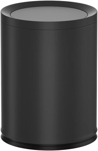 12L/3GAL Matte Black Trash can Bathroom,Garbage can with Swing lid,Cute Trash can for Bathroom, Bedroom,Living Room,Office,Laundry,Hotel,Bank in Saudi Arabia