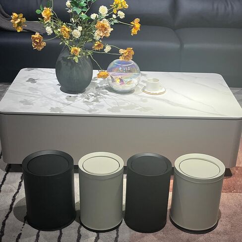 12L/3GAL Matte Black Trash can Bathroom,Garbage can with Swing lid,Cute Trash can for Bathroom, Bedroom,Living Room,Office,Laundry,Hotel,Bank in Saudi Arabia