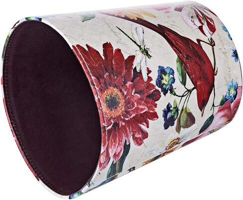 10L Wastebasket Retro Decorative Trash Can Waterproof PU Leather Wastebasket Without Lid for Kitchen, Office, Living Room, Bedroom in Kuwait