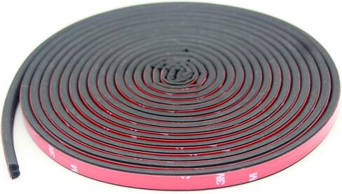 شريط مانع تسرب مطاطي للسيارات ذاتي اللصق، شريط مانع لتسرب الماء في السيارة، غطاء المحرك لنافذة السيارة وغطاء المحرك العازل للضوضاء (شكل B أسود الطول الإجمالي 6M/20 قدم) in Kuwait