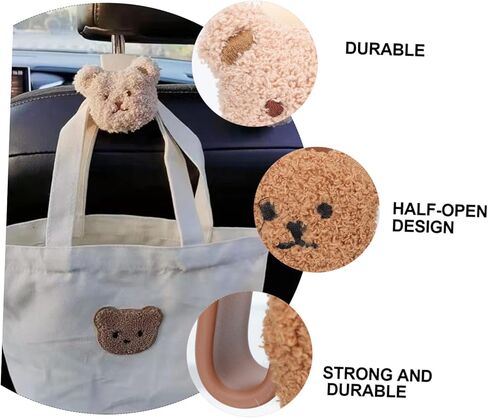 خطاف مسند الرأس للسيارة: 4 قطع من شماعات المقعد التلقائي ومنظم التخزين والإكسسوارات الداخلية لمحفظة المعاطف والمظلات وحقائب البقالة وحقيبة اليد in Kuwait