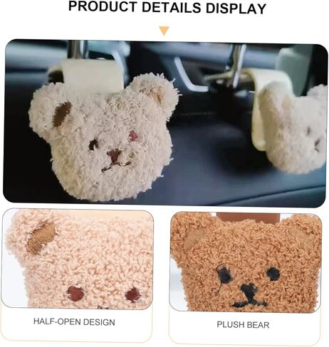 خطاف مسند الرأس للسيارة: 4 قطع من شماعات المقعد التلقائي ومنظم التخزين والإكسسوارات الداخلية لمحفظة المعاطف والمظلات وحقائب البقالة وحقيبة اليد in Kuwait