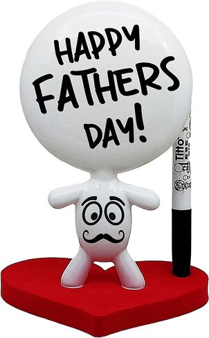 Dry Erase Board - TITTO in Love, Draw Your Ideas - Ceramic Doll - Black Office Design Desk - Coworkers Christmas Office Gift - Home Gift (Black) in Kuwait