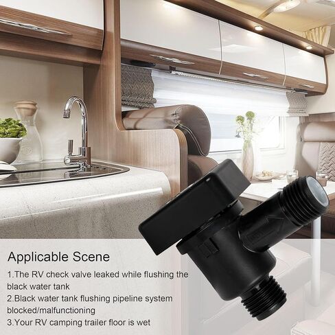 صمام فحص قواطع الفراغ RV، 571-VAC-CHK-A صمام فحص الخزان الأسود RV، استبدال قاطع الفراغ المتسرب على نظام الخزان الأسود بشريط تفلون in Kuwait