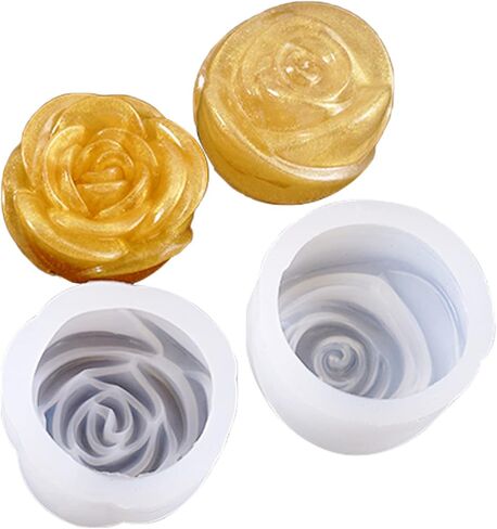 مجموعة قوالب شموع من الراتنج مكونة من 6 قطع، قوالب شمع من الراتنج ثلاثية الأبعاد، قوالب صابون زهرة كريستال ثلاثية الأبعاد لراتنج الإيبوكسي، صابون شمعة مصنوع يدويًا in Kuwait