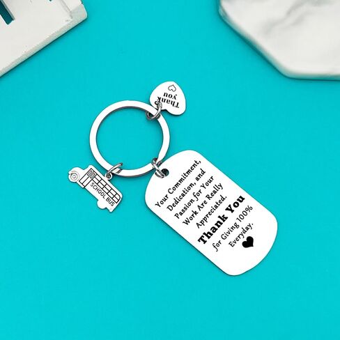 Xiahuyu Bus Driver Keychain School Bus Driver Appreciation Gifts End of Year Gifts for Bus Driver Christmas Birthday Gifts in Saudi Arabia