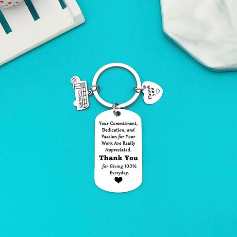 Xiahuyu Bus Driver Keychain School Bus Driver Appreciation Gifts End of Year Gifts for Bus Driver Christmas Birthday Gifts in Saudi Arabia