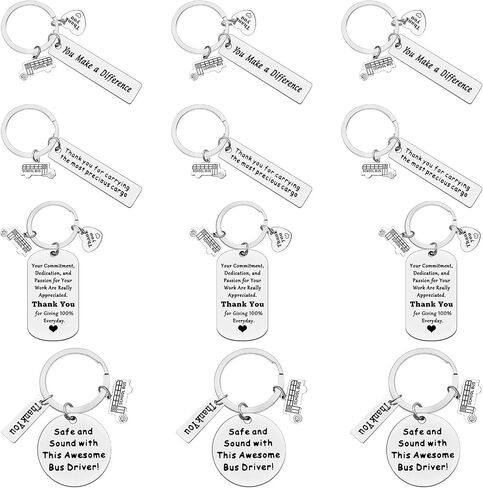 Xiahuyu Bus Driver Keychain School Bus Driver Appreciation Gifts End of Year Gifts for Bus Driver Christmas Birthday Gifts in Saudi Arabia