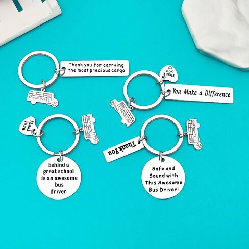Xiahuyu Bus Driver Keychain School Bus Driver Appreciation Gifts End of Year Gifts for Bus Driver Christmas Birthday Gifts in Saudi Arabia