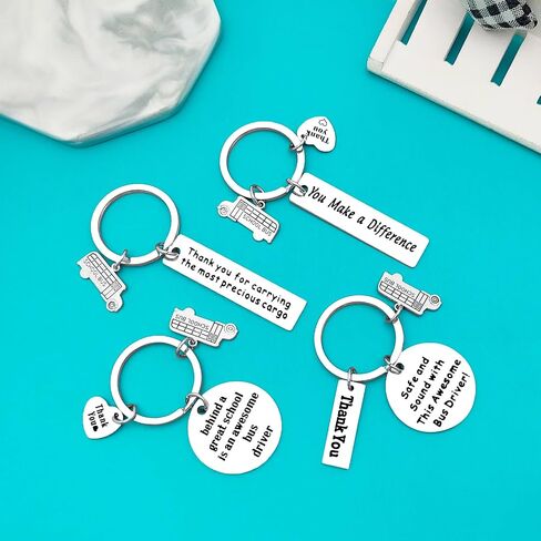 Xiahuyu Bus Driver Keychain School Bus Driver Appreciation Gifts End of Year Gifts for Bus Driver Christmas Birthday Gifts in Saudi Arabia