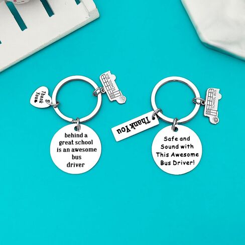 Xiahuyu Bus Driver Keychain School Bus Driver Appreciation Gifts End of Year Gifts for Bus Driver Christmas Birthday Gifts in Saudi Arabia