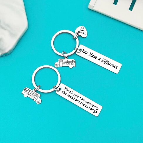 Xiahuyu Bus Driver Keychain School Bus Driver Appreciation Gifts End of Year Gifts for Bus Driver Christmas Birthday Gifts in Saudi Arabia