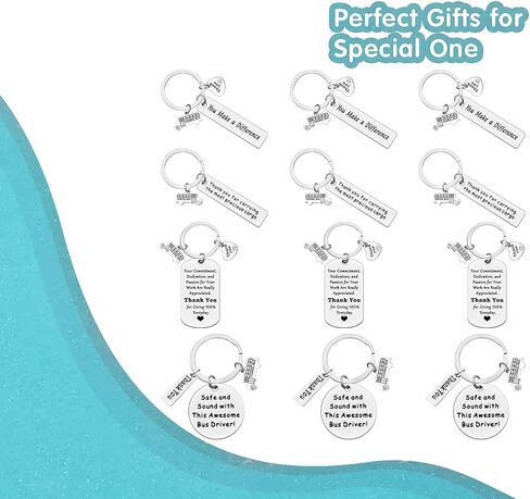 Xiahuyu Bus Driver Keychain School Bus Driver Appreciation Gifts End of Year Gifts for Bus Driver Christmas Birthday Gifts in Saudi Arabia