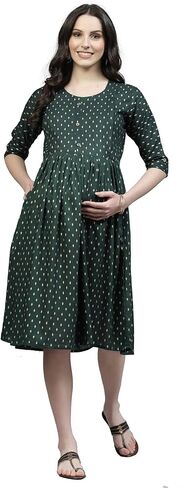 MF MITTAL FASHION Printed Rayon Anarkali Feeding Kurtis for Women with Zip | Perfect Nursing for New Mom | MaternityKurta in Saudi Arabia