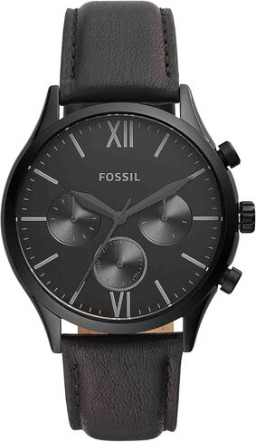 Fenmore Midsize Multifunction Black Leather Watch in Saudi Arabia