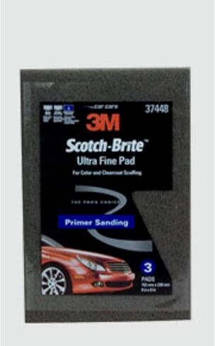 Scotch-Brite 37448-case Ultra Fine Hand Pad 37448, 6" x 9", 3 per Pack, 10 Packs per Case (Pack of 10) in Saudi Arabia