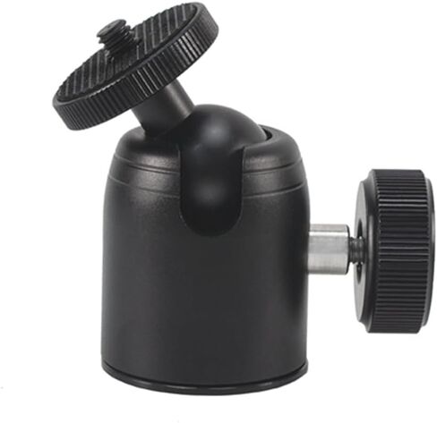 Mini Ball Head Swivel Screw Tripod Mount 360 Degree Pan 90° Tilt Rotating Base with 3/8" to 1/4" Screw Adapter for DLSR Camera Camcorder Phone Action Camera Light Stand Tripod Monopod in Saudi Arabia