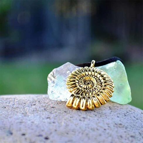 Boho Starfish Necklace Conch Shell Pendant Necklace for Women Exaggerated Ocean Sea Shell Statement Necklace Gold Sea Witch Shell Seashell Necklace Beach Sea Jewelry Halloween Costume Accessory in Kuwait