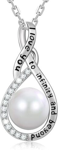925 Sterling Silver Birthstone Necklaces for Women Dainty Infinity Pendant Necklace Anniversary Birthday Christmas Gifts for Women Girls Wife Mom Lady Her, Chain Length 17.7"+2" Extender in Saudi Arabia