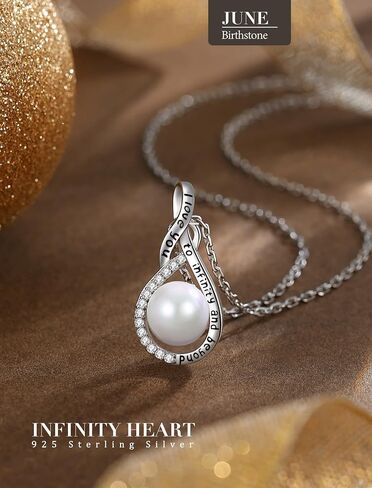 925 Sterling Silver Birthstone Necklaces for Women Dainty Infinity Pendant Necklace Anniversary Birthday Christmas Gifts for Women Girls Wife Mom Lady Her, Chain Length 17.7"+2" Extender in Saudi Arabia